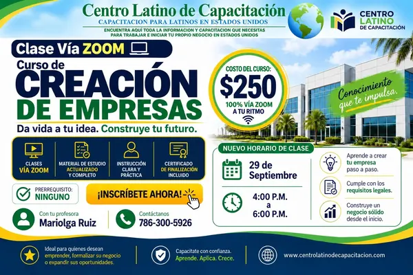 Creación de Empresas en español – Centro Latino de Capacitación