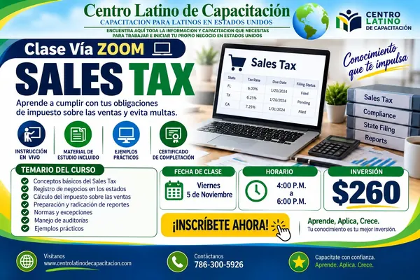 Curso de Sales Tax en español – Centro Latino de Capacitación