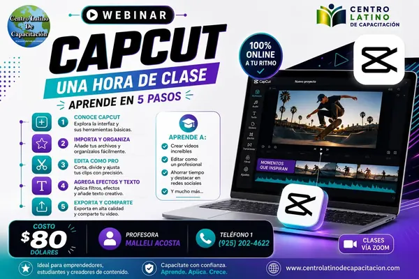 Webinar de CapCut en español – Centro Latino de Capacitación