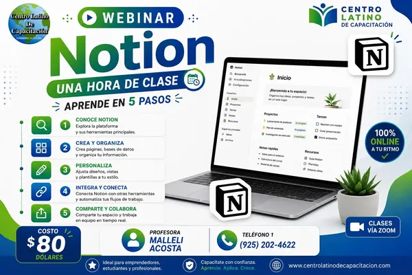 Webinar de Notion en español – Centro Latino de Capacitación