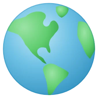 Logo de Centro Latino de Capacitación: globo terráqueo